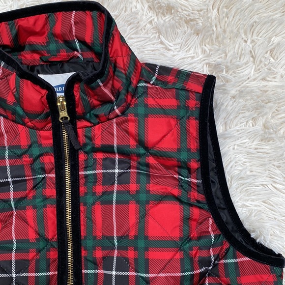 🎉2X HP🎉 Old Navy Plaid Quilted Vest 💗 Red Green White & Black - Picture 6 of 14
